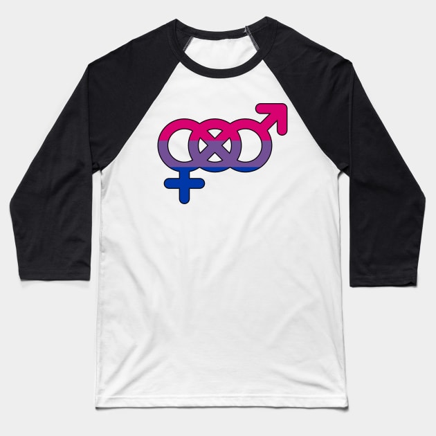 Bisexual Pride Baseball T-Shirt by NatLeBrunDesigns